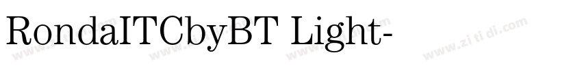 RondaITCbyBT Light字体转换